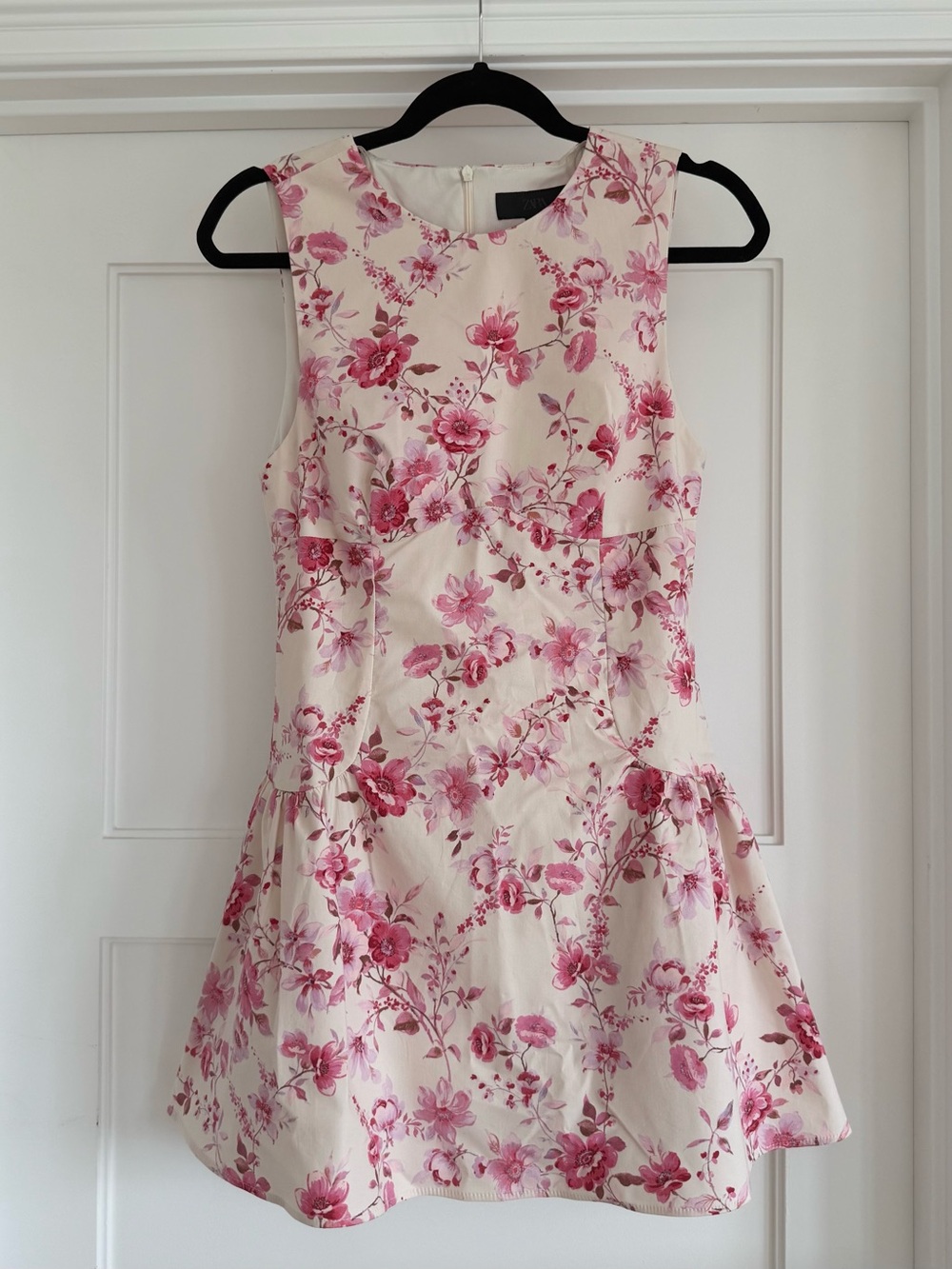 ZARA Cream/Pink Poplin Floral Jumpsuit Dress Womens S